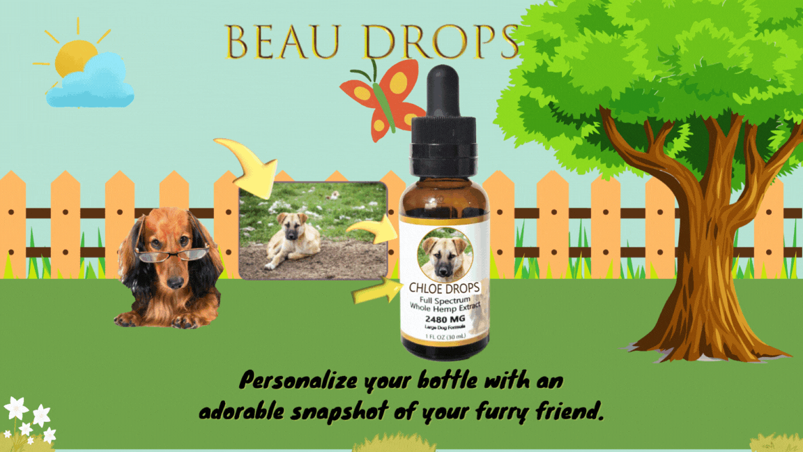 Beau Drops Full Spectrum Whole Hemp Extract, Natural - Personalized