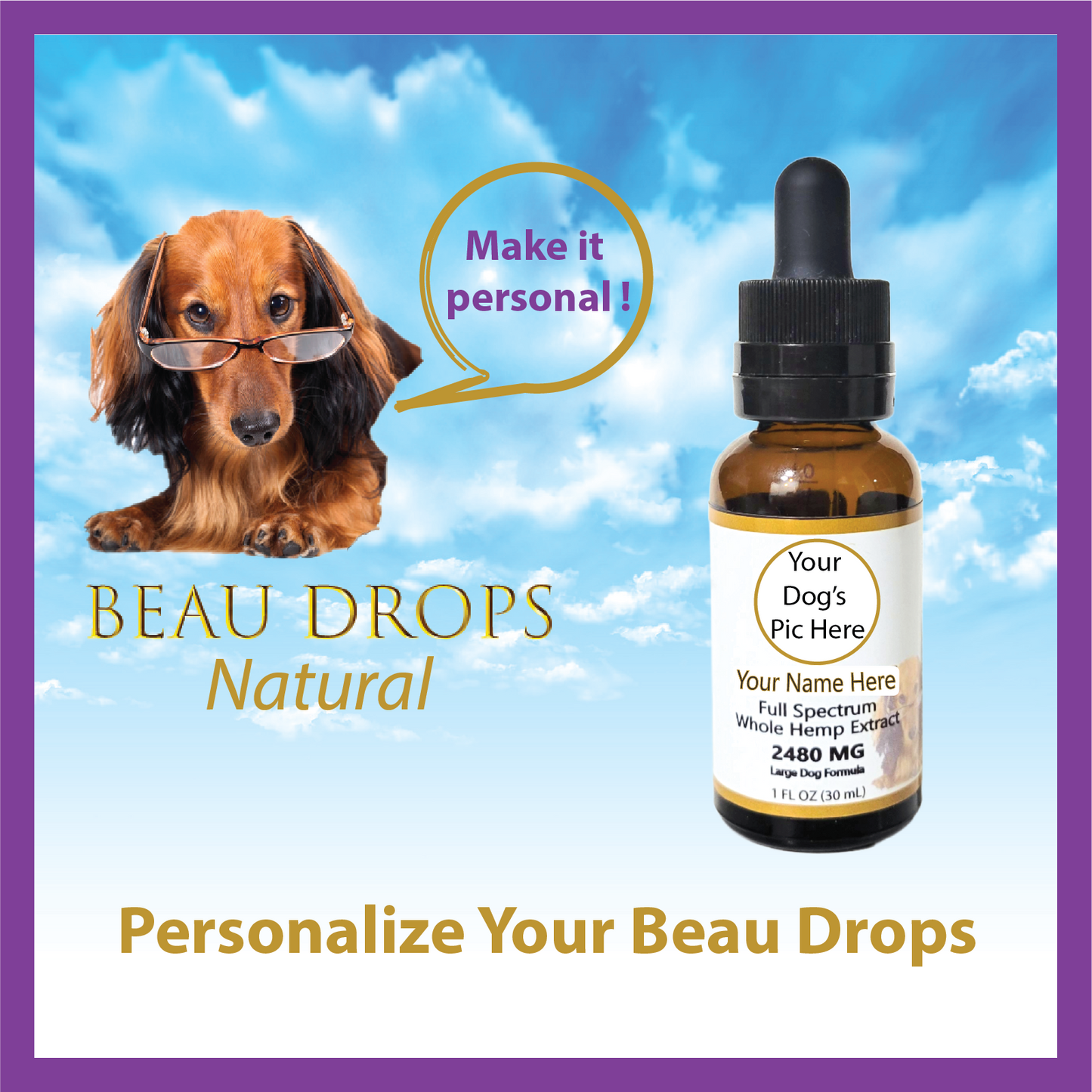 Beau Drops Full Spectrum Whole Hemp Extract - Make It Personal